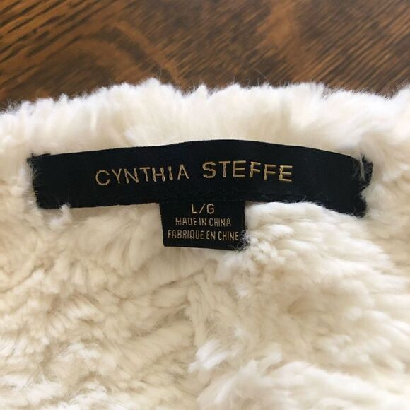 Cynthia Steffe Reagan Ivory Teddy Cropped Jacket - Picture 8 of 13